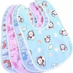 sbts Baby Button Bibs Apron for Feeding and Drooling Button Double Layered Waterproof-picture-34