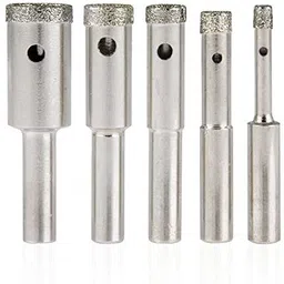 nitya Diamond Hole Saw, 5 Pc Drill Bit Set Inch Hollow Core, 1/4-Inch Shank Glass Bit, Ceramics, Tile Bits, Granite, Cutter for Bottles, Pots, Marble-picture-26