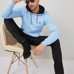 we perfect Men Full Sleeve Solid Hooded Sweatshirt image 5