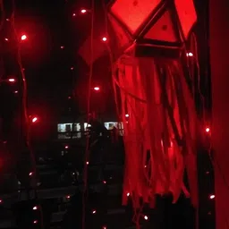 decocrafts Hand-Made Cloth Kandil Diwali Lamp/Diwali Festival Hanging Light Lantern kandil White Cloth Hanging Lantern image 2