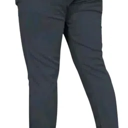 civirastyle Men Regular Fit Grey Polyester Trousers image 2