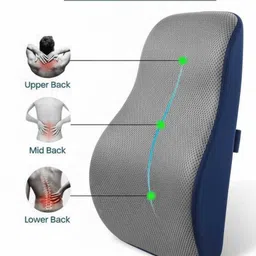 snug stuff Memory Foam Lumbar Pillow Pack of 1 Solid Orthopedic Back Support Pillow for Car & Office Chair | Washable Cover-picture-25