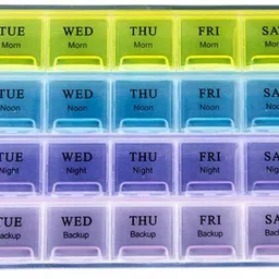 skylight 7 Days 7 Day Pill Organizer 4 Times a Day Supplement with Splitter Cutter - Portable Pill Box-picture-22