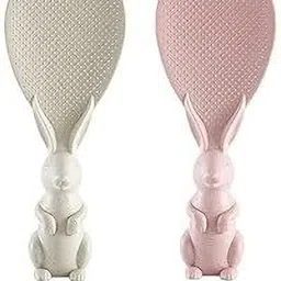 gopallal Rabbit Standing Rice Spoon Non-Stick Rice Serving saputala (Pack of 2) Plastic Table Spoon Set-picture-26
