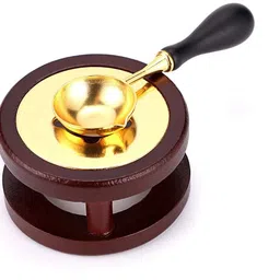 urban box Wax Seal Kit,Wood Wax Seal Warmer with Melting Spoon for Wax Sealing Stamp image 1