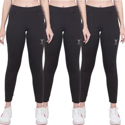 tykun Solid Women Black Tights-picture-25