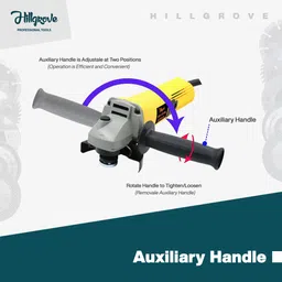 hillgrove HGCM19M1 Angle Grinder with 5Pc Metal/Tile/Wood Cutting/Grinding/Flap Disk Wheel Angle Grinder image 4