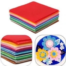 ditya crafts Felt sheet set of 20 different colours 6"x6" Felt Sheet image 2