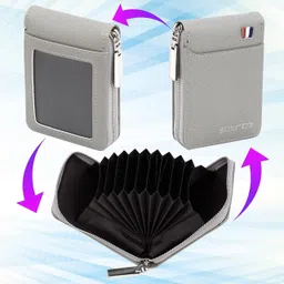 storite Men Casual, Formal, Travel, Trendy Grey Artificial Leather Wallet image 4