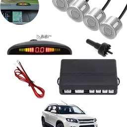 aarsh store Universal 4 Silver Reverse Parking Sensor-AF25N102 Universal 4 Silver Reverse Parking Sensor-AF25N102 Parking Sensor-picture-15