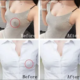 kroywen Soft Silicon Breast Pads High-Absorbent Silicon Breast Pads Reusable Maternity | Breast Pads Washable | Super Absorbent Comfort Fit Breast Pads | Nipple Bra Beige image 5