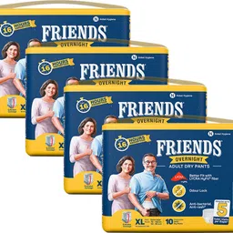 friends Overnight with odour lock and Anti-Bacterial Absorbent Core Adult Pant Diapers - XL image 2