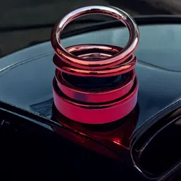 jetnix Solar Powered Rotatin Double colour Perfume Car Air Freshener Aroma Oil image 2