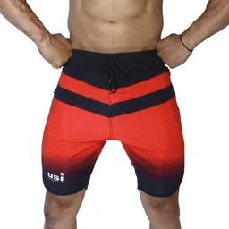 usi universal Solid Men Red Sports Shorts image 2