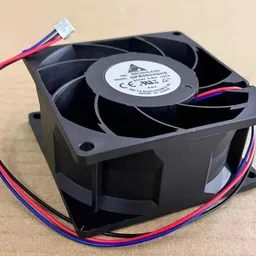 Enormity DELTA QFR0824GHE DC 24V 0.60A Air Cooling Fan,80*38mm Exhaust Fan (Black) 3Wire Fan with Heat Pipes All in one Cooler image 2