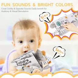 hasthip Elephant Baby Sensory Cloth Books Baby Toys 0 To 12 Months image 4