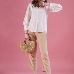 dressberry Women Regular Fit Floral Print Mandarin Collar Casual Shirt image 4