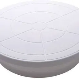 Cake Decorating Turntable Stand, Cake Turning Table, Cake Table | 360° Rotating, 28 cm, Plastic, Turn Table (White) Plastic Cake Server-image-34
