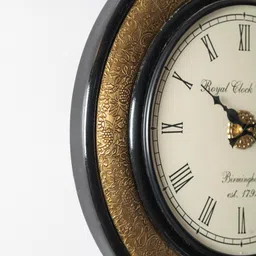 vedas Della Black MDF Wall Clock image 4