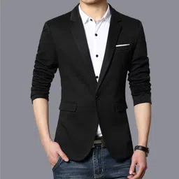 men style Men Solid Single Breasted Casual Blazer-picture-11