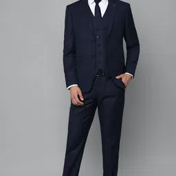 allen solly Men Single Breasted - 2 button Checkered Suit image 3