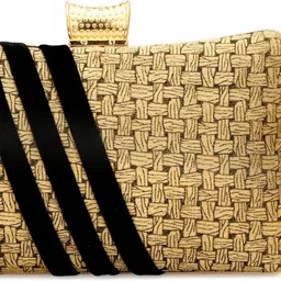 toobacraft Party Khaki, Black, Gold Clutch image 4