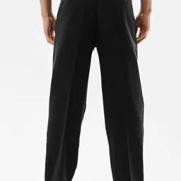 snitch Men Relaxed Black Pure Cotton Trousers image 2