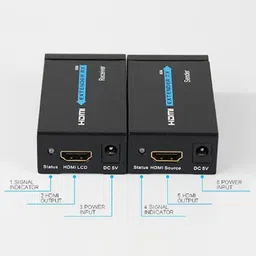 Tobo TV-out Cable HDMI Extender Over Single UTP CAT5e/CAT6 Cable up to 60m with IR Remote TD-535H-image-0