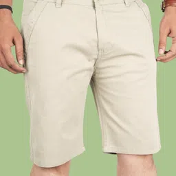 rcs Solid Men White Chino Shorts image 4