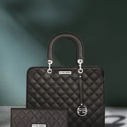 FLYING BERRY Black Textured Handheld Bag Combo-picture-44