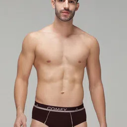 AMUL COMFY Pack Of 4 Mid Rise Pure Cotton Basic Briefs AC-CBRIOE-SB-OL-RW-CH-XL-4PC image 2