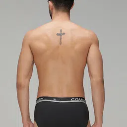 AMUL COMFY Men Pack Of 4 Pure Cotton Basic Briefs- AC-CBRIOE-SB-OL-RW-CH-S-4PC image 3