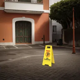 solace hygiene No Parking, Plastic Self Standing No Parking Sign for Restaurants Business Emergency Sign image 4