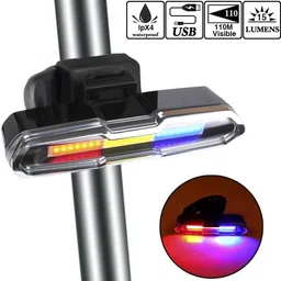 dstechbar Bicycle Back MTB Tail COB Cycle light LED Rear Break Light (Multicolor) LED Rear Break Light image 5