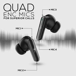 fire-boltt Aura TWS Earbuds with 40 Hours Playback, Quad Mic ENC & 40ms Game Mode BT V 5.3 Bluetooth Headset image 3