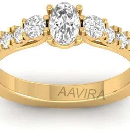 aavira Oval Cut Diamond Engagement Ring Silver Ring-picture-20