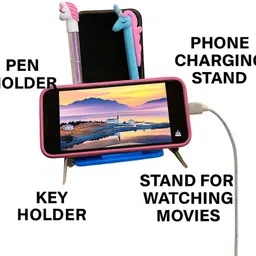 Citipro MultiPurpose Wall Mounted Mobile Holder, Charging Stand & Cable Slot & Dual Hook Mobile Holder image 5