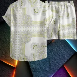 7starenterprise7 Men Night Suit Set Multicolor Printed image 2