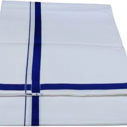 MPS Century Fine Quality 2.00 Mts Colour Border Dhoti 014 Solid Men Dhoti image 3