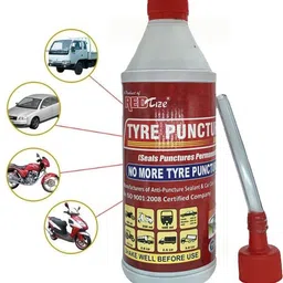 redtize hfg Tyre Sealer Anti Puncture Tyre Sealant for All Two Wheeler's Tube Tubeless Tyre Puncture Repair Kit image 5