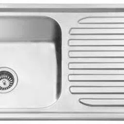 jaiswal MEDIUM SERIES STAINLEES STEEL SINGLE BOWL WITH DRAIN KITCHEN SINK 37X18X7INCH 3KG SS WASTE PIPE & COUPLING Under Counter Basin-picture-39