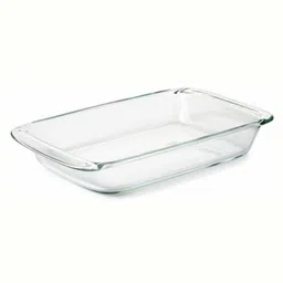 crystalarc Borosilicate Glass Vegetable Bowl 1000 ML Borosilicate Glass Rectangular Baking Dish Bowl Serving Tray with Handle Microwave Safe - Small-picture-24