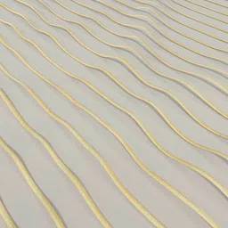 rosarahome Gold Polyester Striped 5ft Sheer Eyelet 2 Pcs Window Curtains image 3