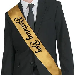 Birthday boy Sash gold for Party Decoration birthday boy sash gold-image-6
