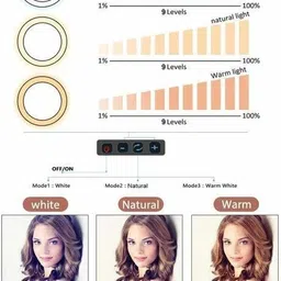 VUJYIONCS 10"Inch Led Ring Light with Tripod Stand For Tiktok Ring Flash image 2