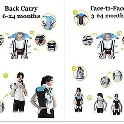 honest baby Adjustable Hands-Free 4-In-1 Baby Carrier Bag With Waist Belt (Red) Baby Carrier image 4