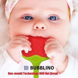 bubblino Pack of 4 Baby Teethers – Lightweight Silicone Teething Toys, Bright & Durable Teether image 4