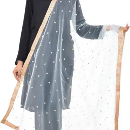youthquake Net Embellished Blue Women Dupatta image 2