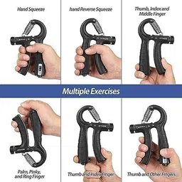 ZENITRAIN Hand Grip Gym with Counter Hand Gripper 5 to 60 Kg Adjustable Resistance Hand Grip Strengthener Hand Grip Workout Resistance Workout - Black image 5