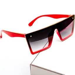 jiebo UV Protection Rectangular Sunglasses (Free Size) image 4